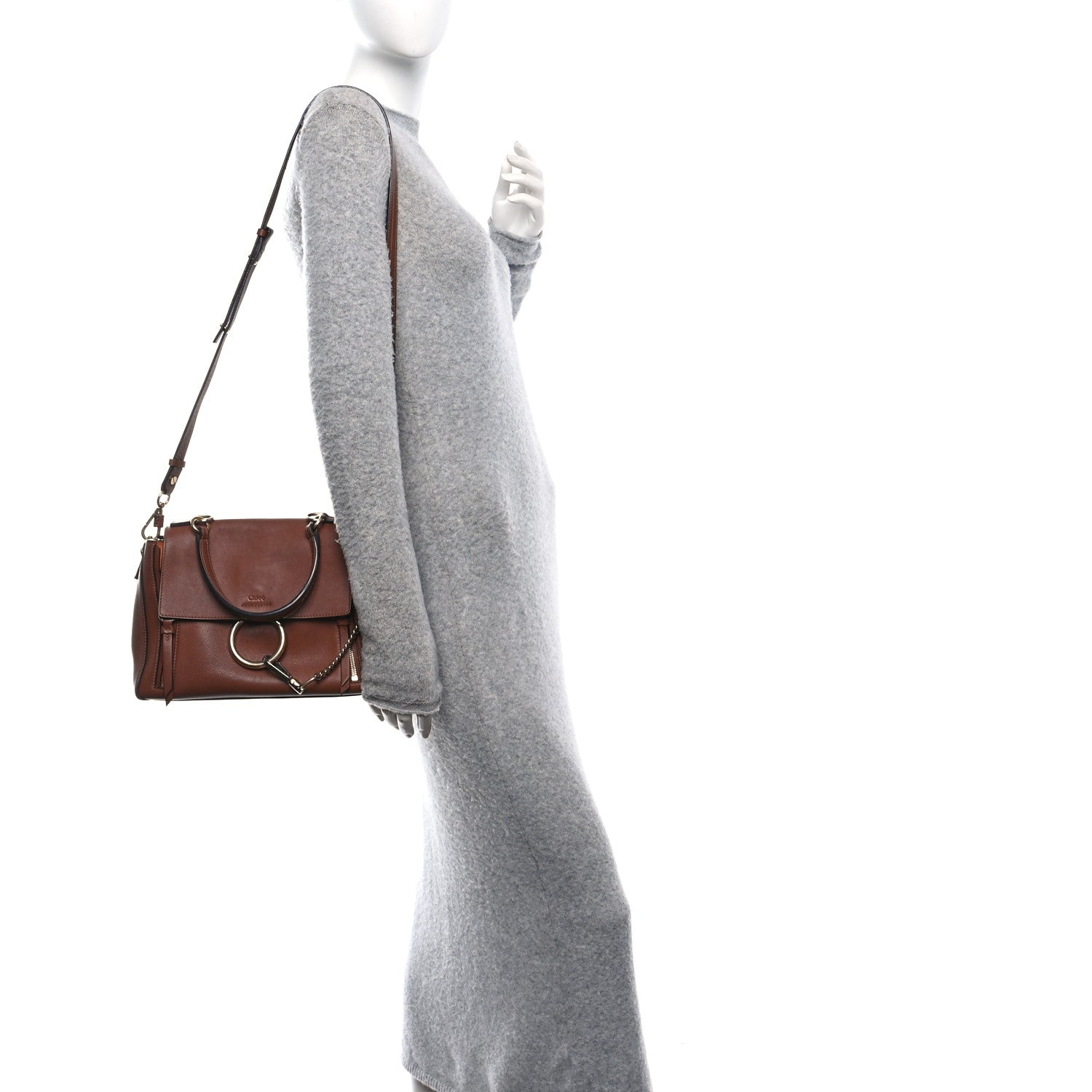 Chloe Calfskin Small Faye Day Shoulder Bag Tan 2 of 9