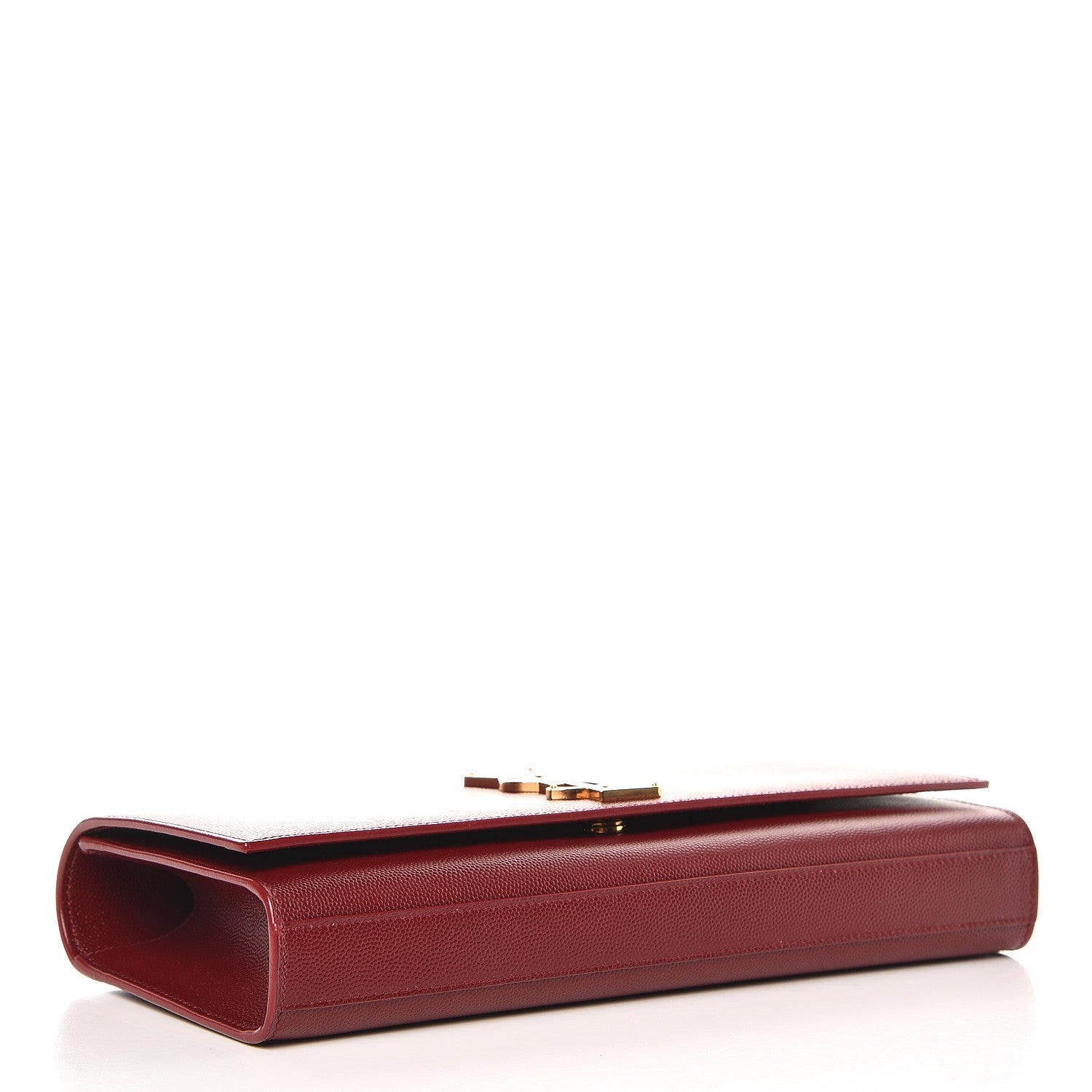 Saint Laurent Grain De Poudre Classic Monogram Cassandre Clutch Red 4 of 7