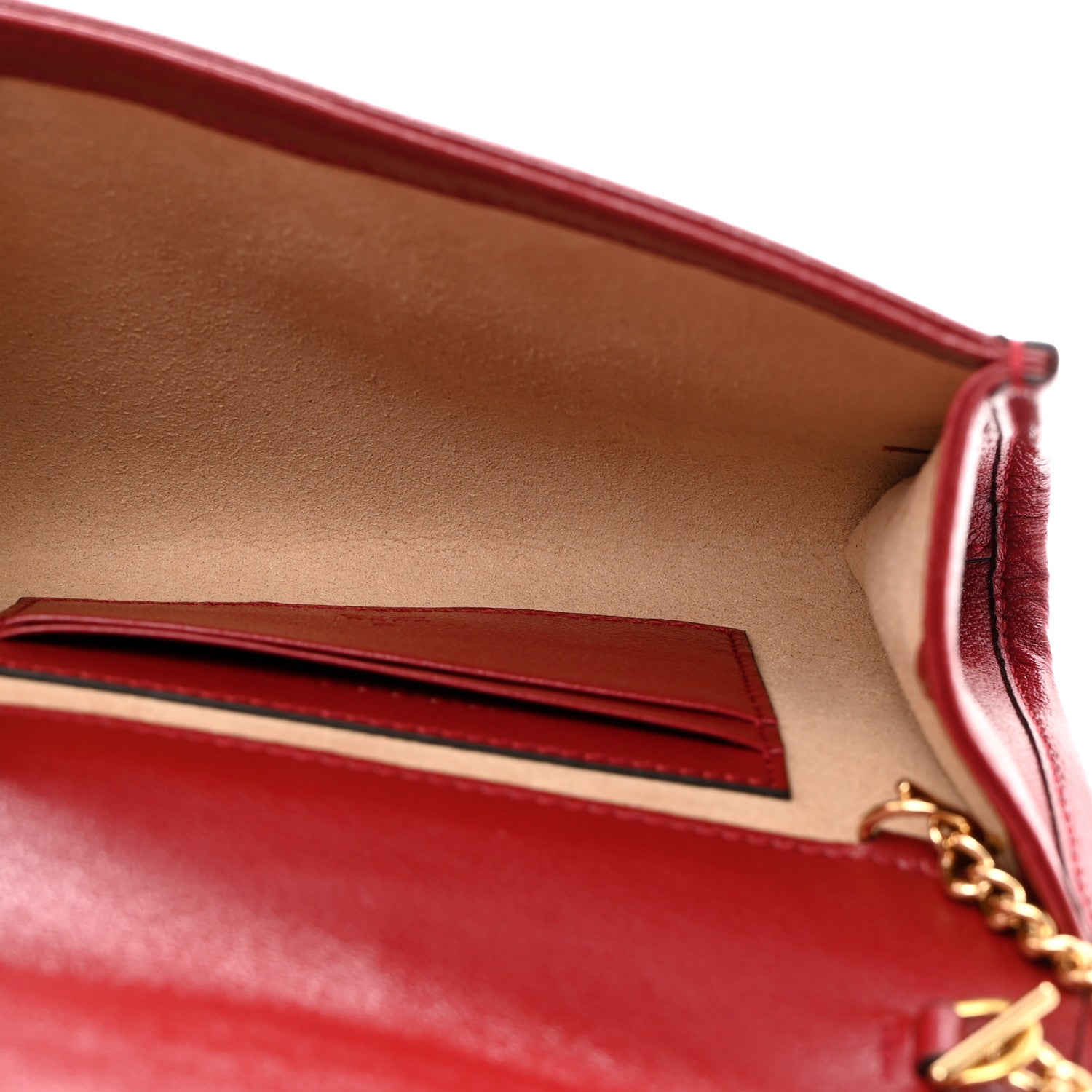 Gucci Textured Calfskin Web Mini Rajah Slim Flap Shoulder Bag Romantic Cherry 5 of 11
