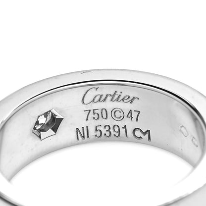 Cartier 18K White Gold 3 Diamond 5.5mm LOVE Ring 47 4 4 of 4
