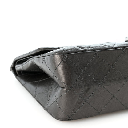 Chanel Metallic Aged Calfskin Quilted 2.55 Reissue 227 Flap Dark Grey 9 of 10