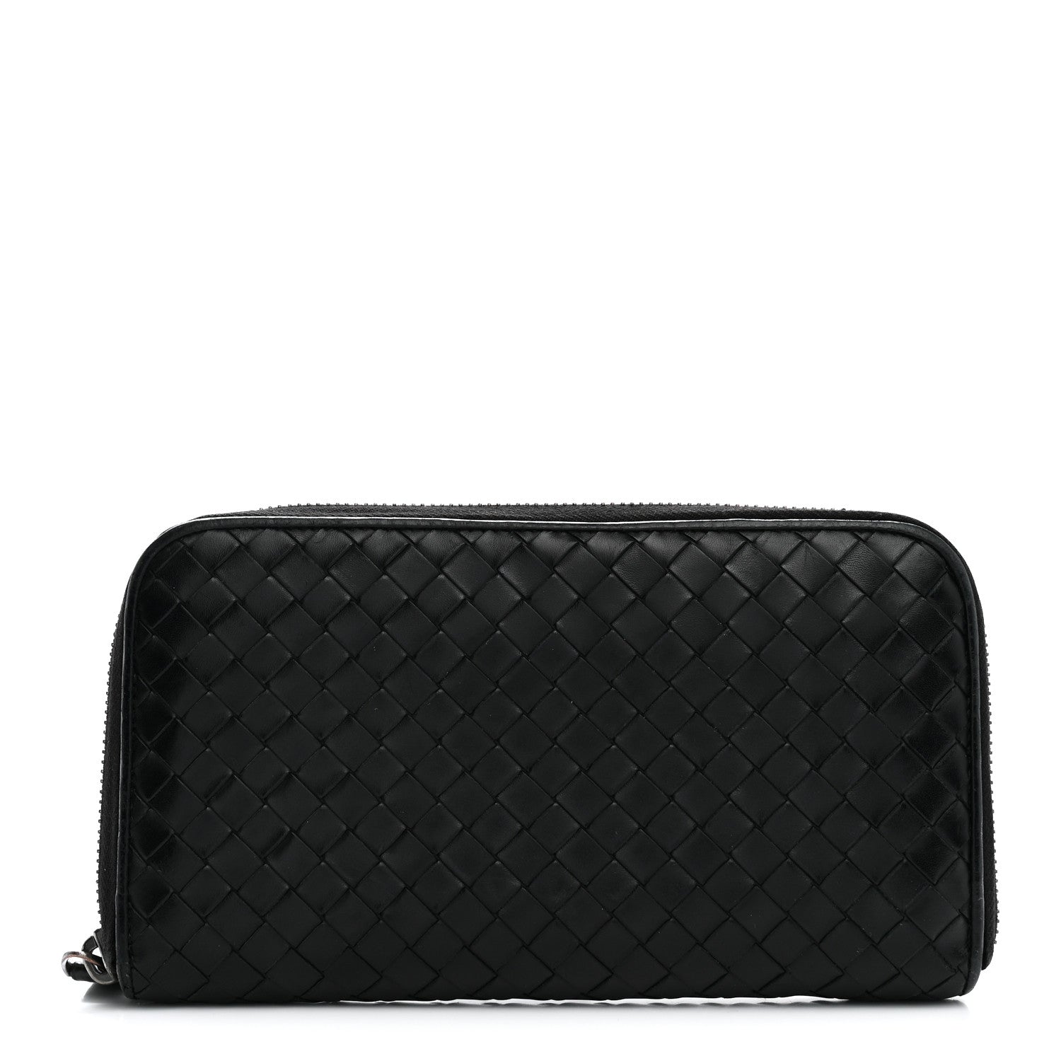 Bottega Veneta Nappa Intrecciato Zip Around Wallet Black 1 of 7