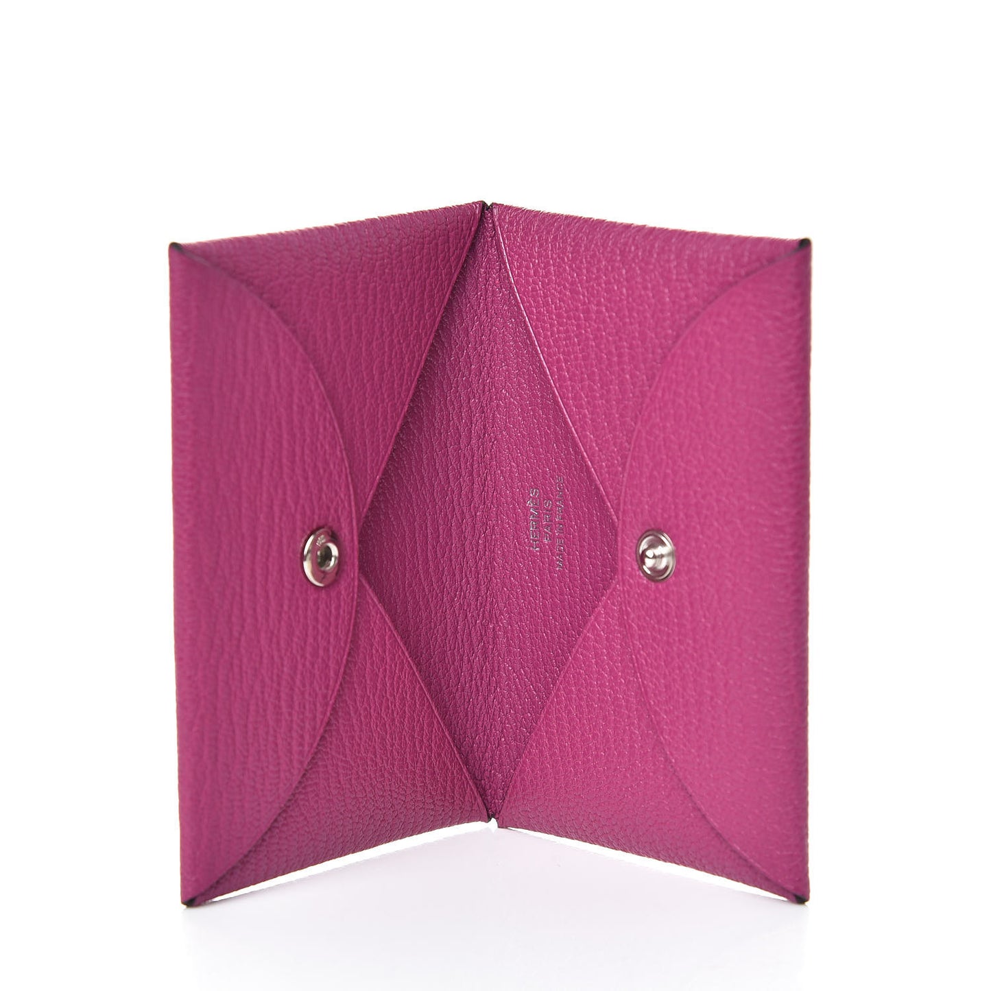 Chevre Mysore Calvi Card Case Rose Pourpre
