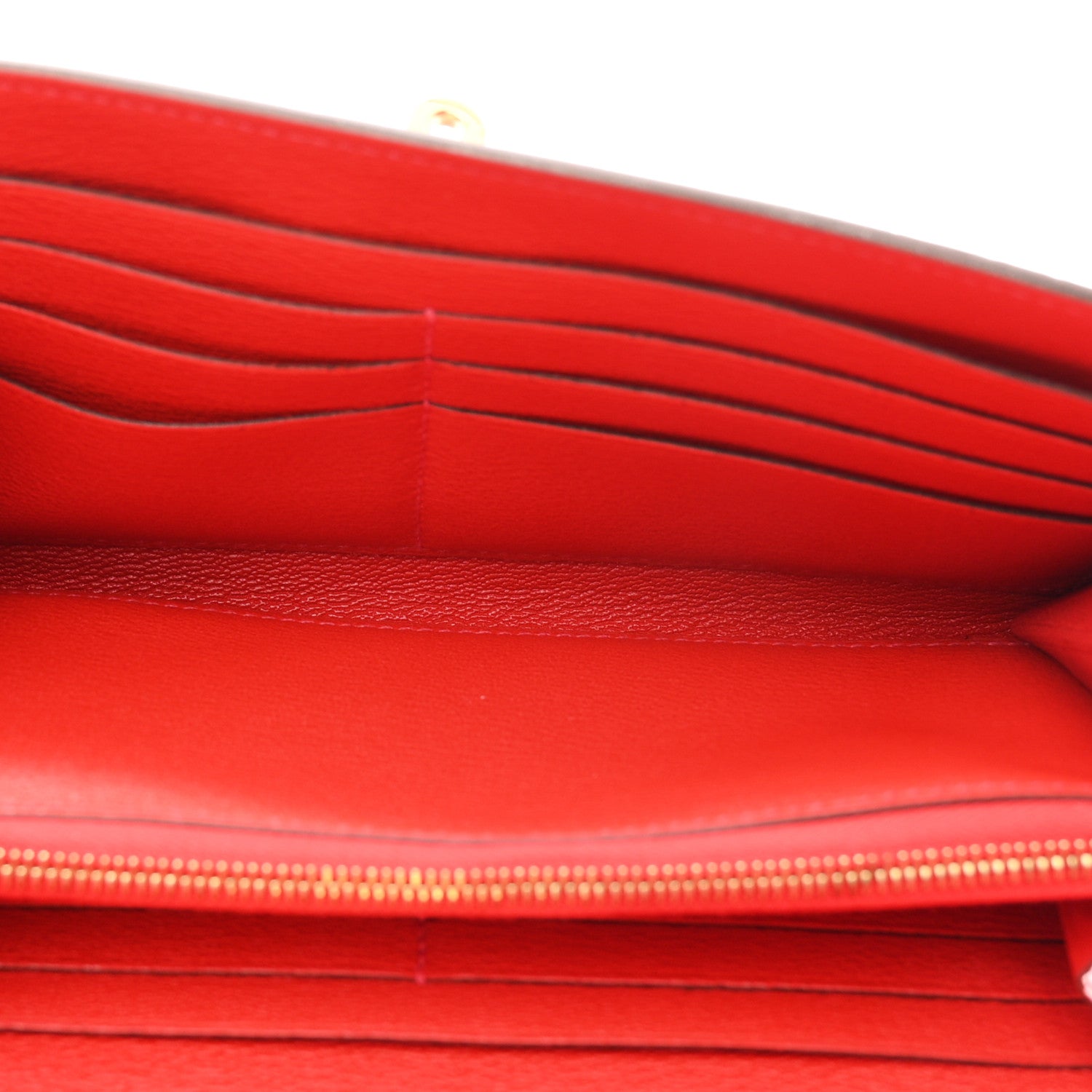 Hermes Shiny Alligator Kelly Longue Wallet Geranium 5 of 8