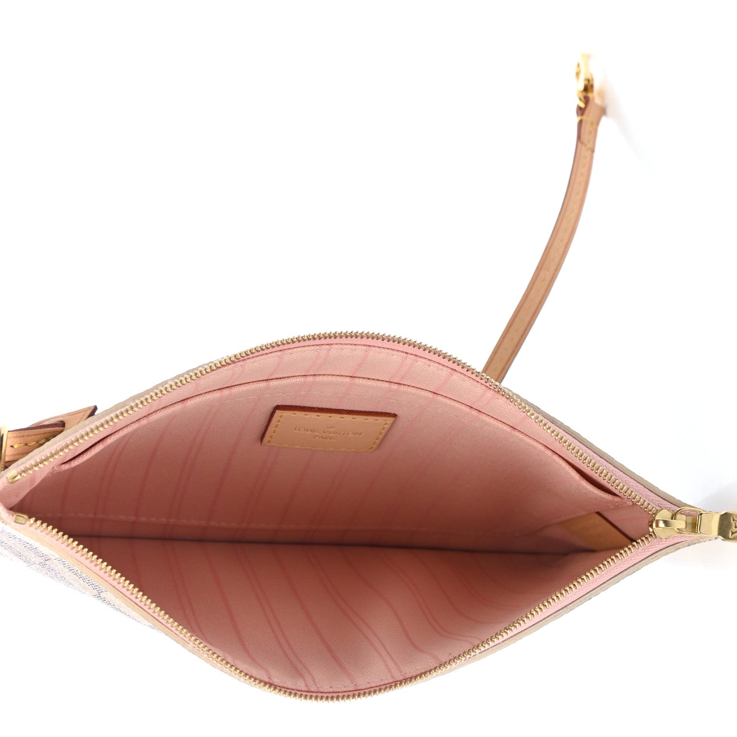 Louis Vuitton Damier Azur Neverfull MM GM Pochette Rose Ballerine 5 of 7