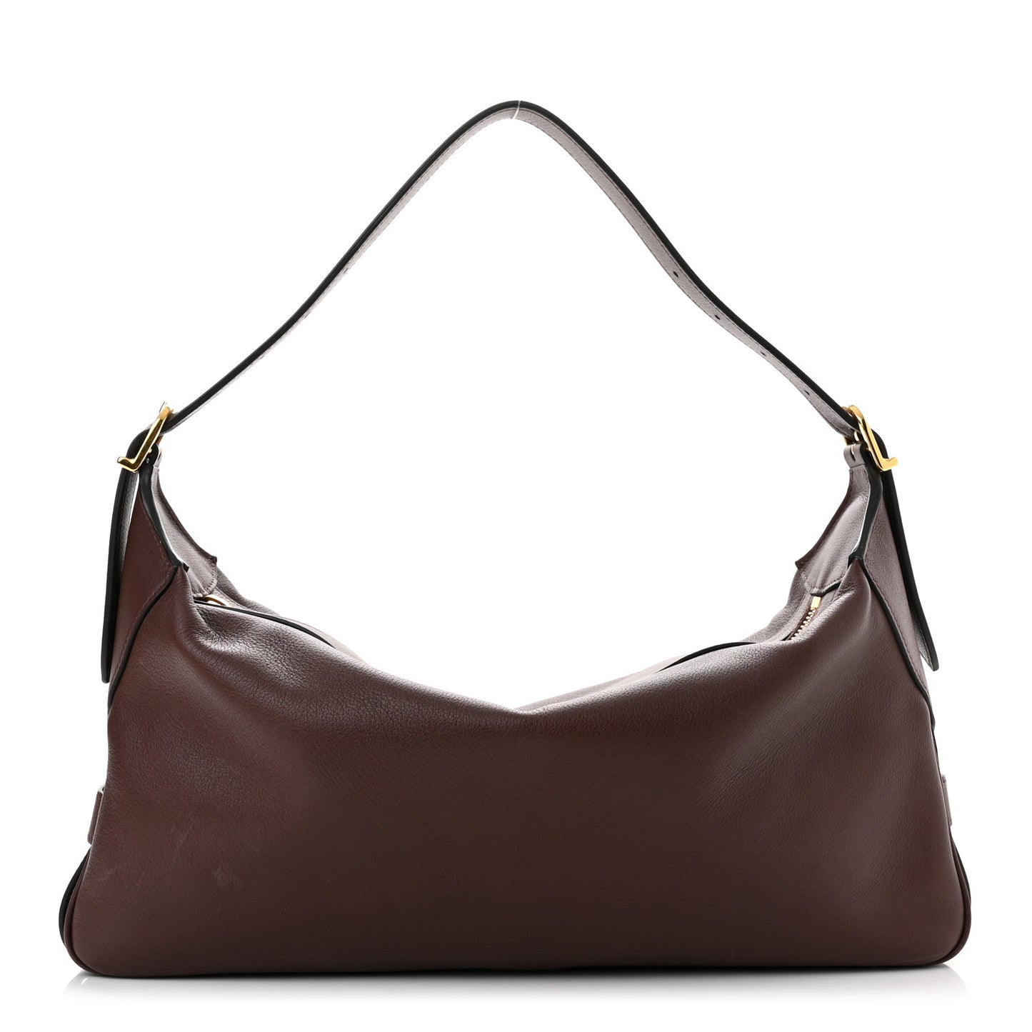 Supple Calfskin Medium Romy Shoulder Bag Hickory