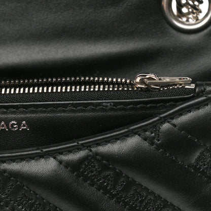 Balenciaga Calfskin Logo Matelasse S BB Round Shoulder Bag Black 11 of 11