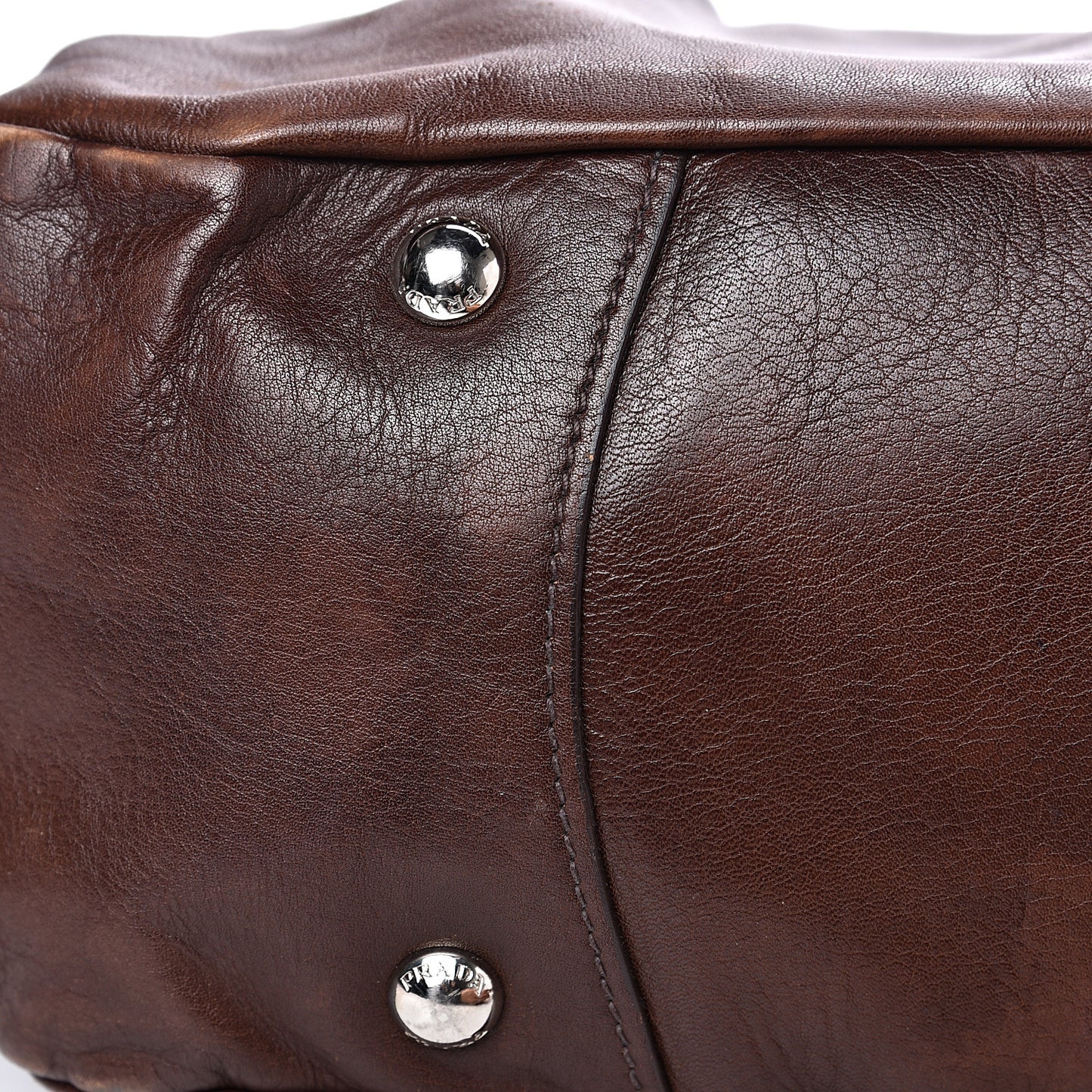 Soft Calf Pleated Two Pocket Hobo Bruciato