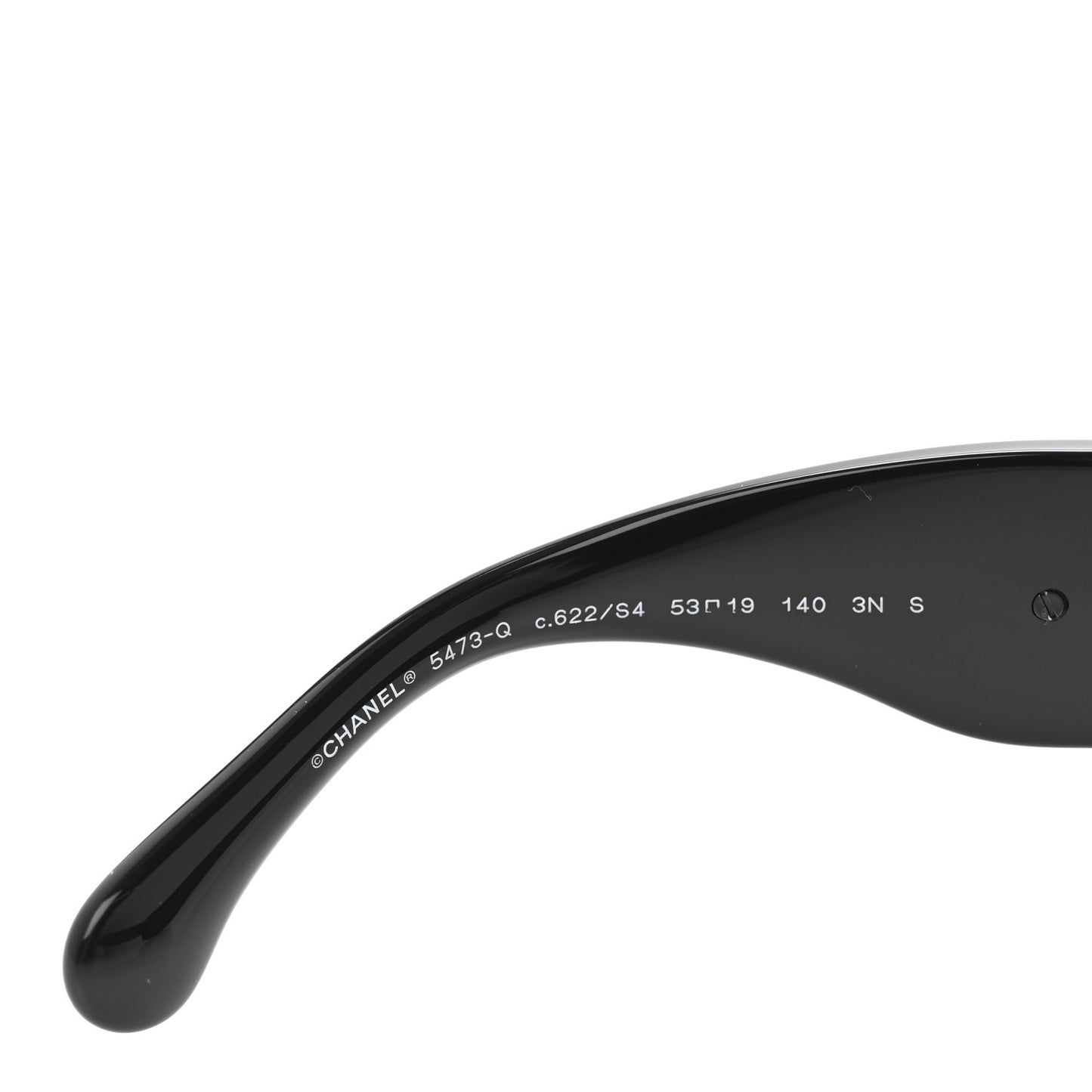 Acetate Calfskin Square Sunglasses 5473-Q Black