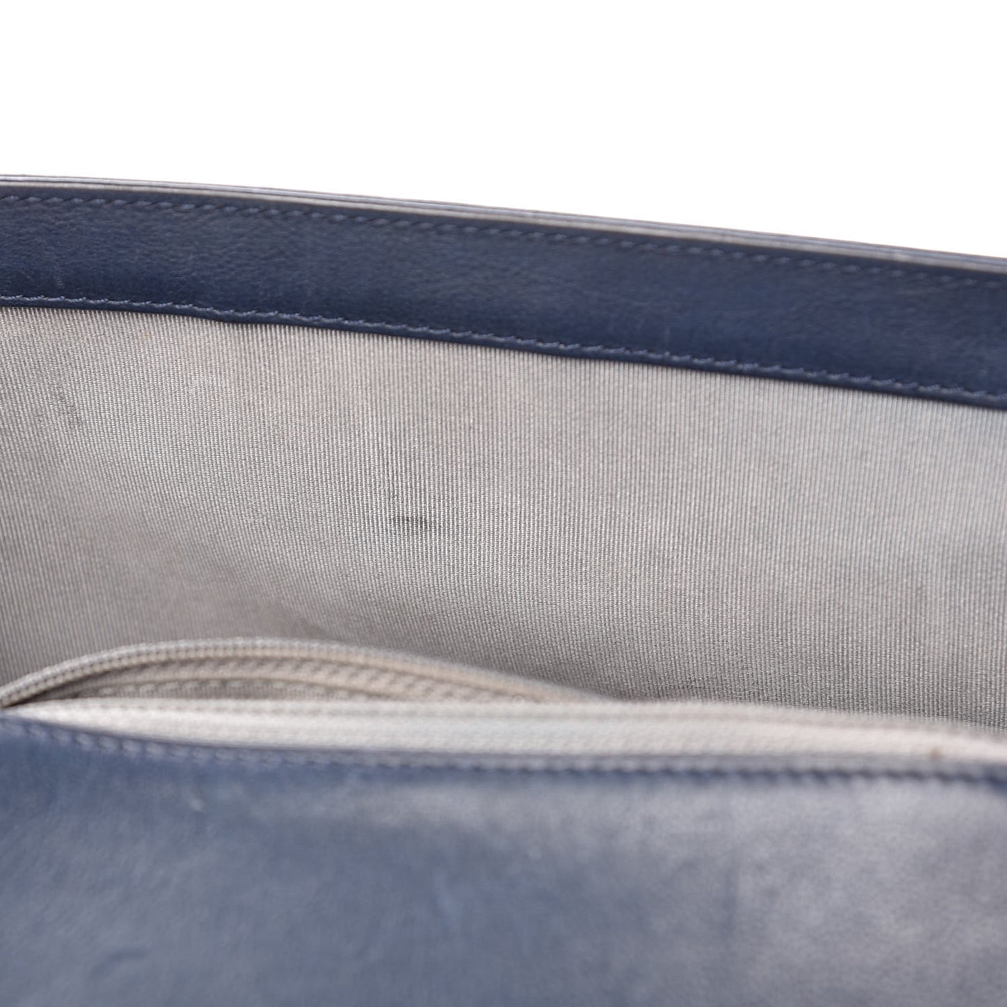 Calfskin Double Stitch New Medium Boy Flap Marine