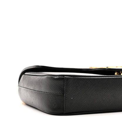 Prada Saffiano Flap Shoulder Bag Black 8 of 9
