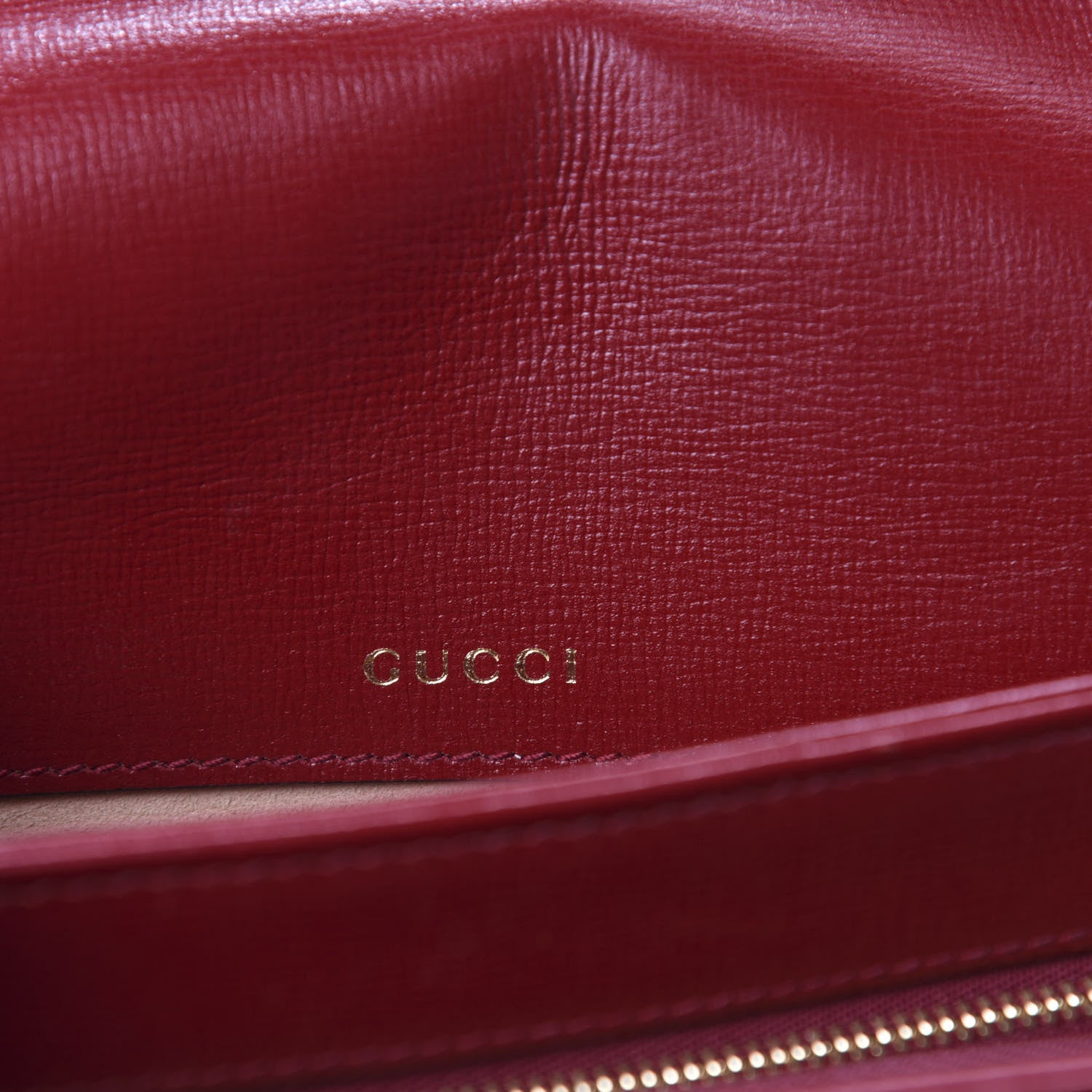 Gucci GG Supreme Monogram Azalea Calfskin Horsebit 1955 Shoulder Bag Beige Ebony New Cherry Red 9 of 15