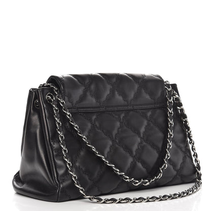 Chanel Calfskin Double Stitch Large Hamptons Flap Bag Black 3 of 16