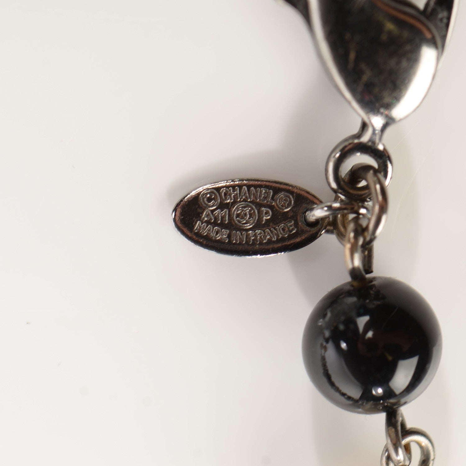 Chanel Pearl Crystal CC Beaded Long Necklace 5 of 6