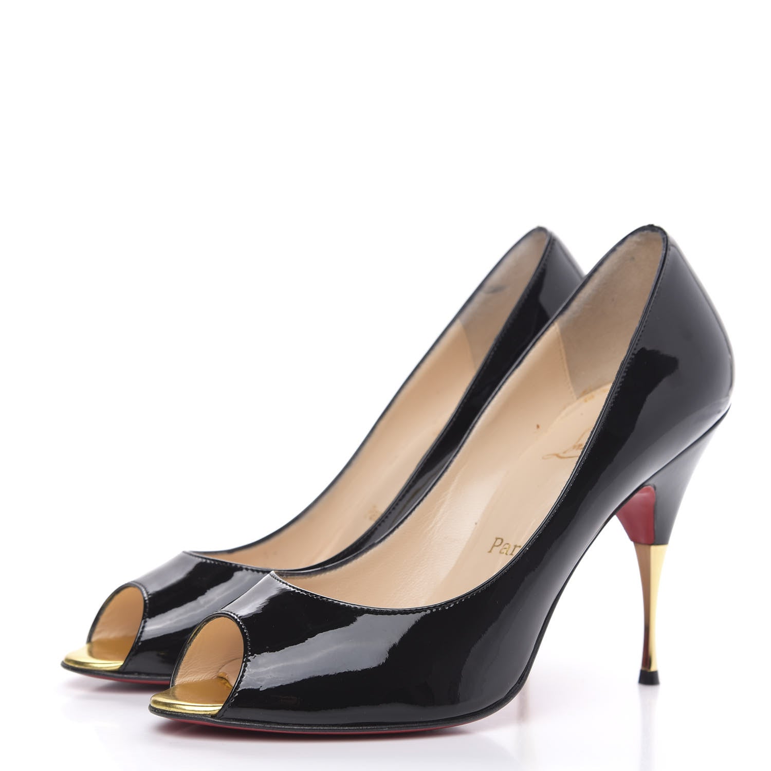 Christian Louboutin Patent Yoyospina 100 Pumps 38.5 Black 3 of 11