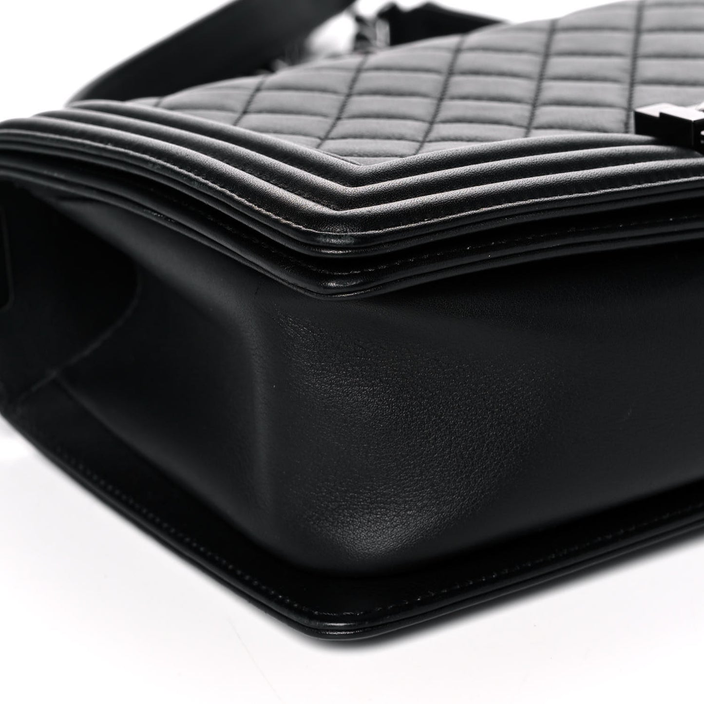 Calfskin Quilted Medium Boy Flap So Black