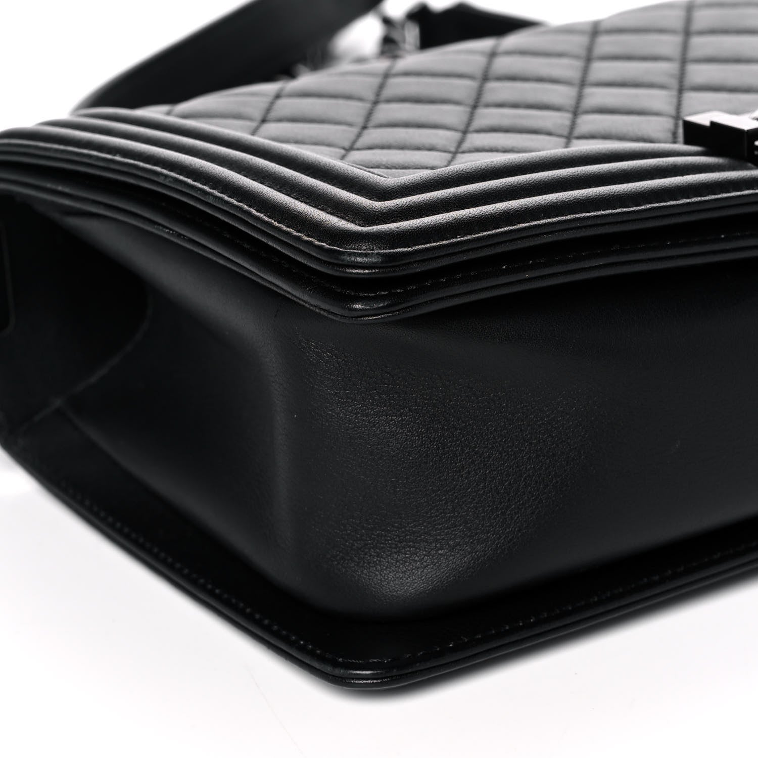 Chanel Calfskin Quilted Medium Boy Flap So Black 9 of 13