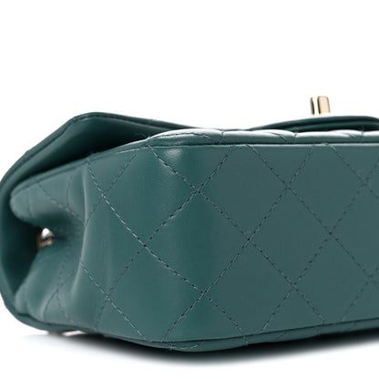 Chanel Lambskin Quilted Mini Rectangular Flap Green 7 of 9