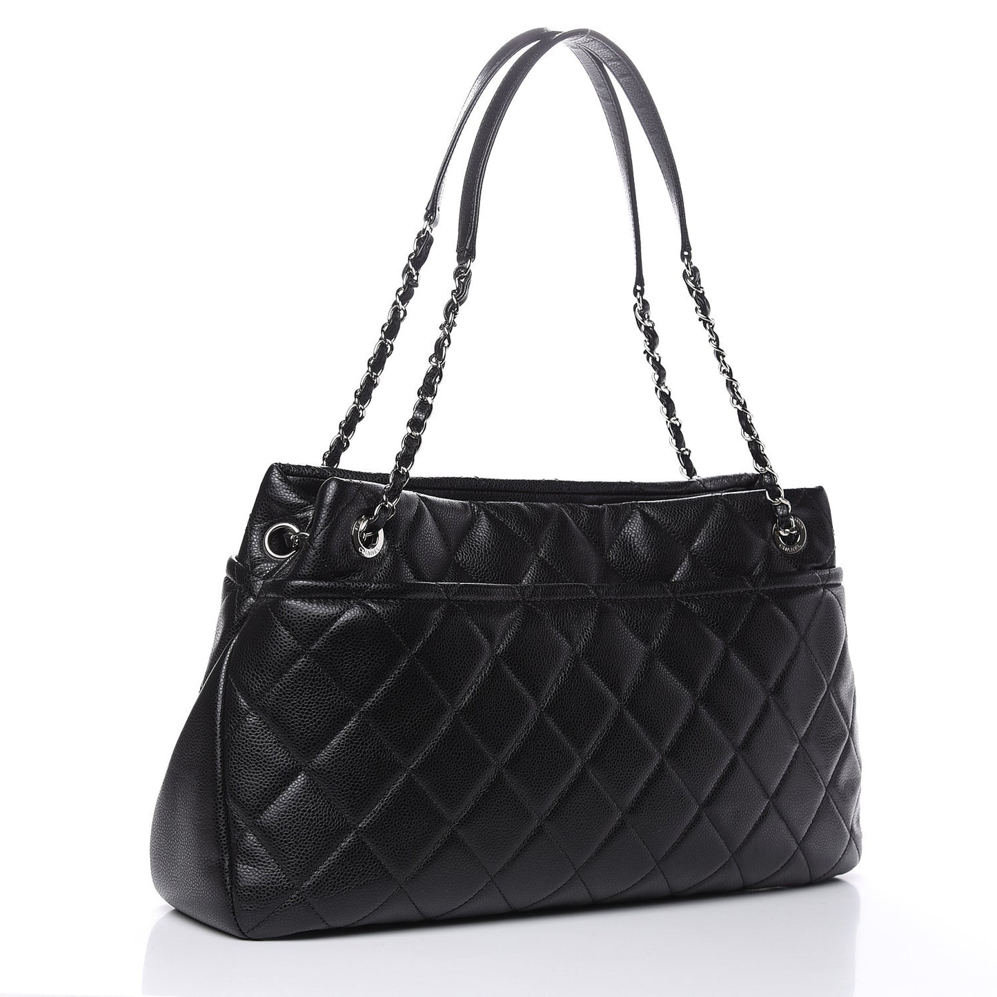 Caviar Quilted Timeless CC Soft Tote Black