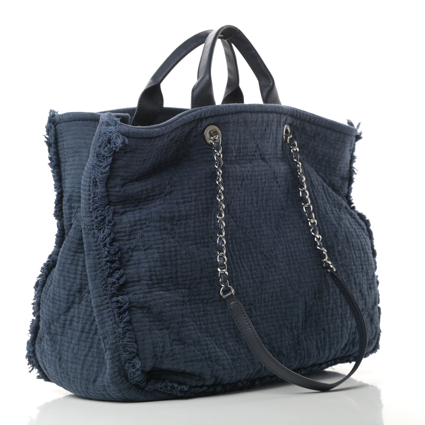 Canvas Extra Large Double Face Shopping Tote Navy
