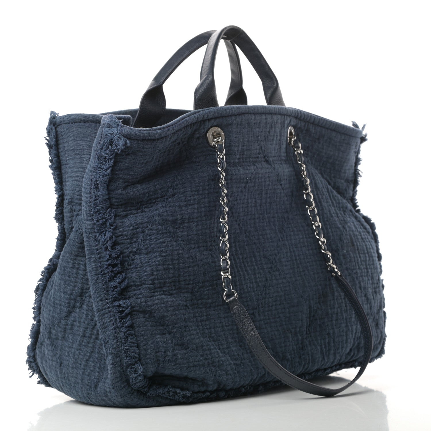 Chanel Canvas Extra Large Double Face Shopping Tote Navy 3 of 11
