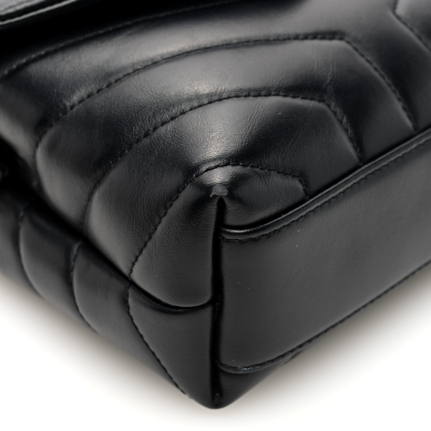 Saint Laurent Calfskin Y Quilted Monogram Toy Loulou Crossbody Bag Black 8 of 10