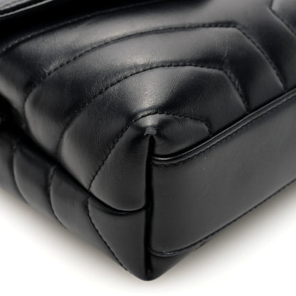 Saint Laurent Calfskin Y Quilted Monogram Toy Loulou Crossbody Bag Black 8 of 10
