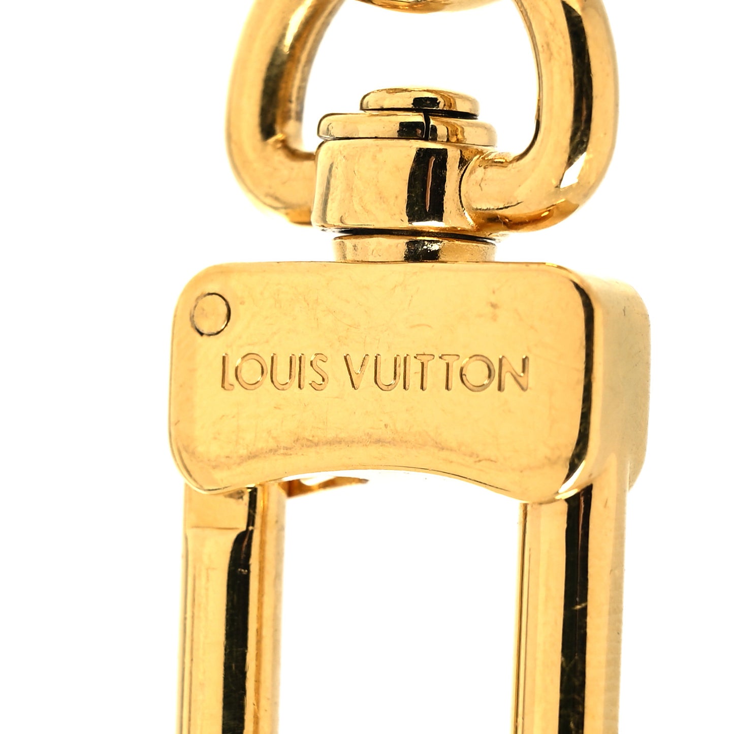 LV Nanogram Bag Charm Key Holder Gold