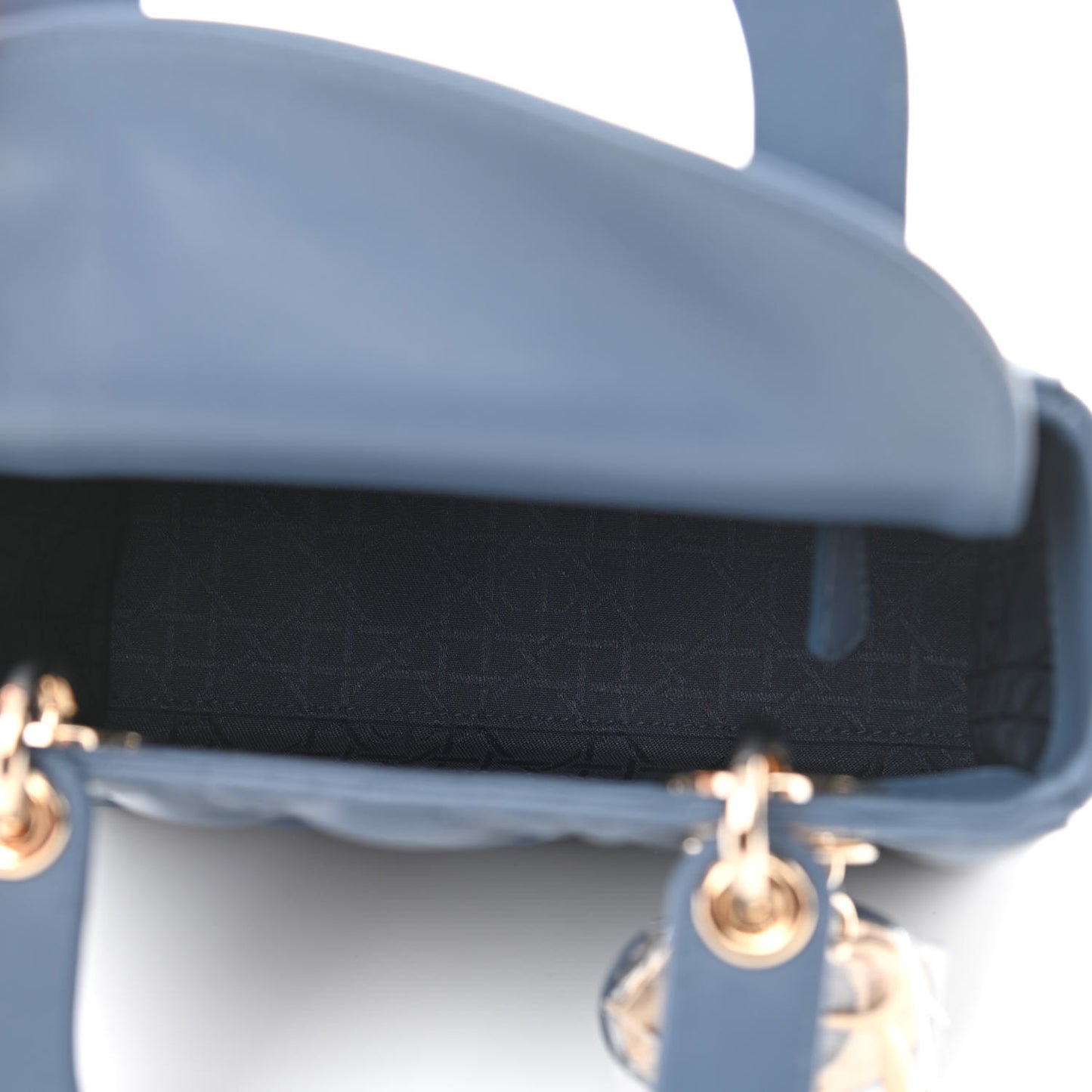 Lambskin Cannage Small Lady Dior Denim