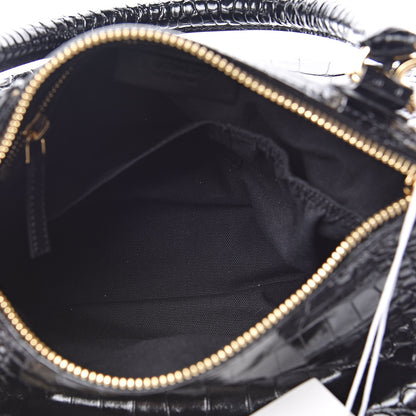 Givenchy Calfskin Crocodile Embossed Small Pandora Black 5 of 9
