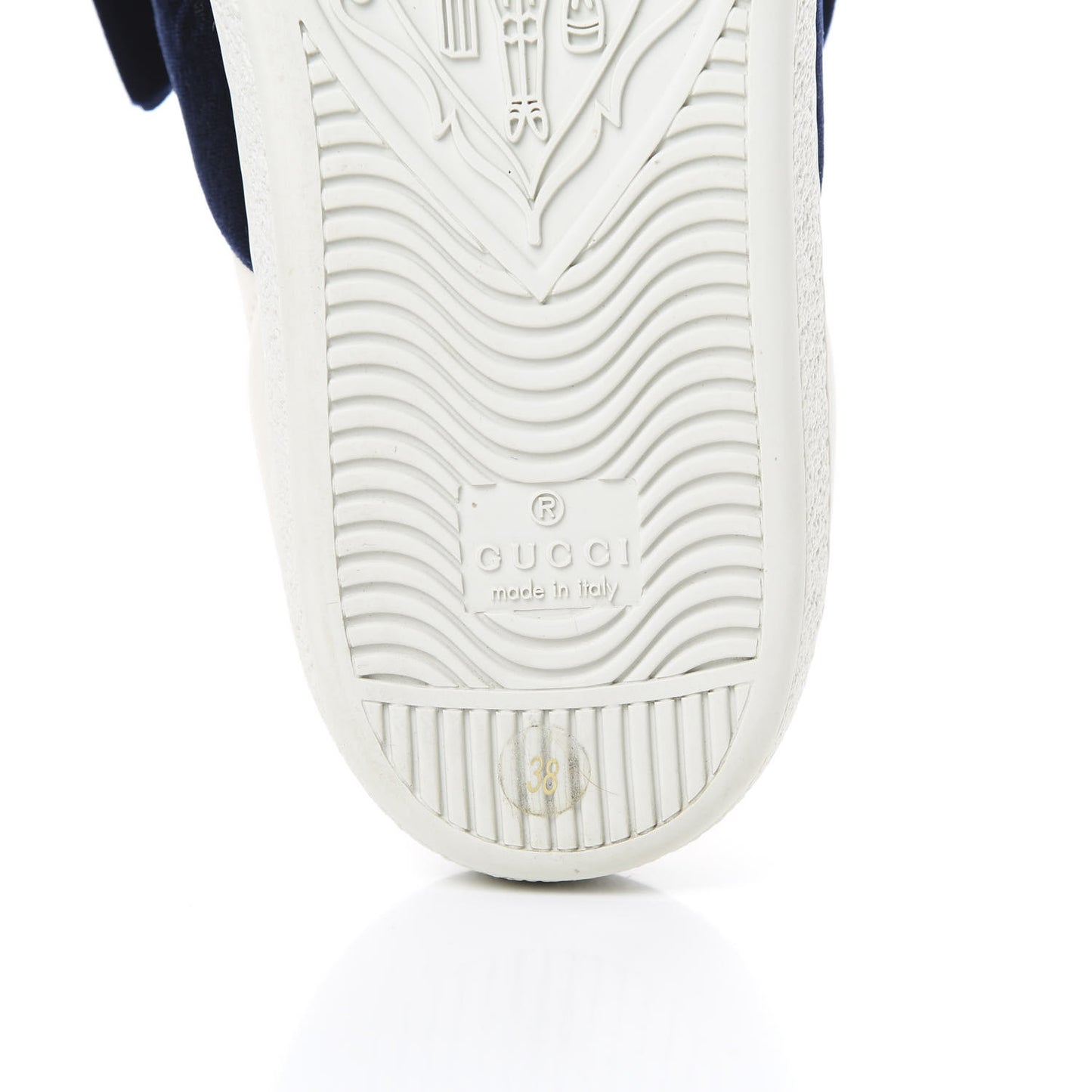 Calfskin Velvet Womens Bow Ace Sneakers 38 White