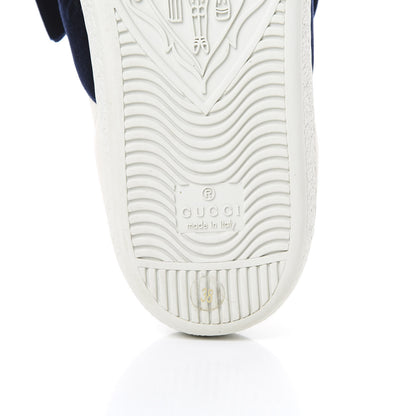 Gucci Calfskin Velvet Womens Bow Ace Sneakers 38 White 6 of 9