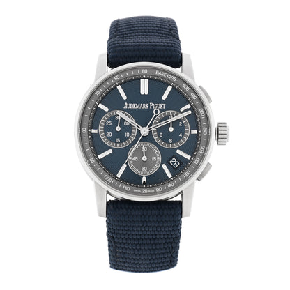 Audemars Piguet Stainless Steel Fabric 41mm Code 11.59 Automatic Watch Blue 26393ST.OO.A348KB.01 1 of 5