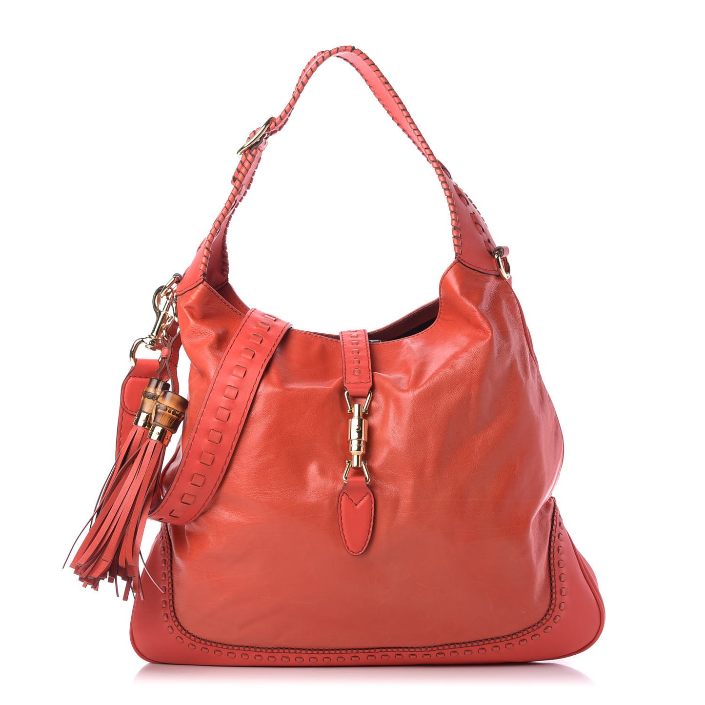 Calfskin Large New Jackie Hobo Red