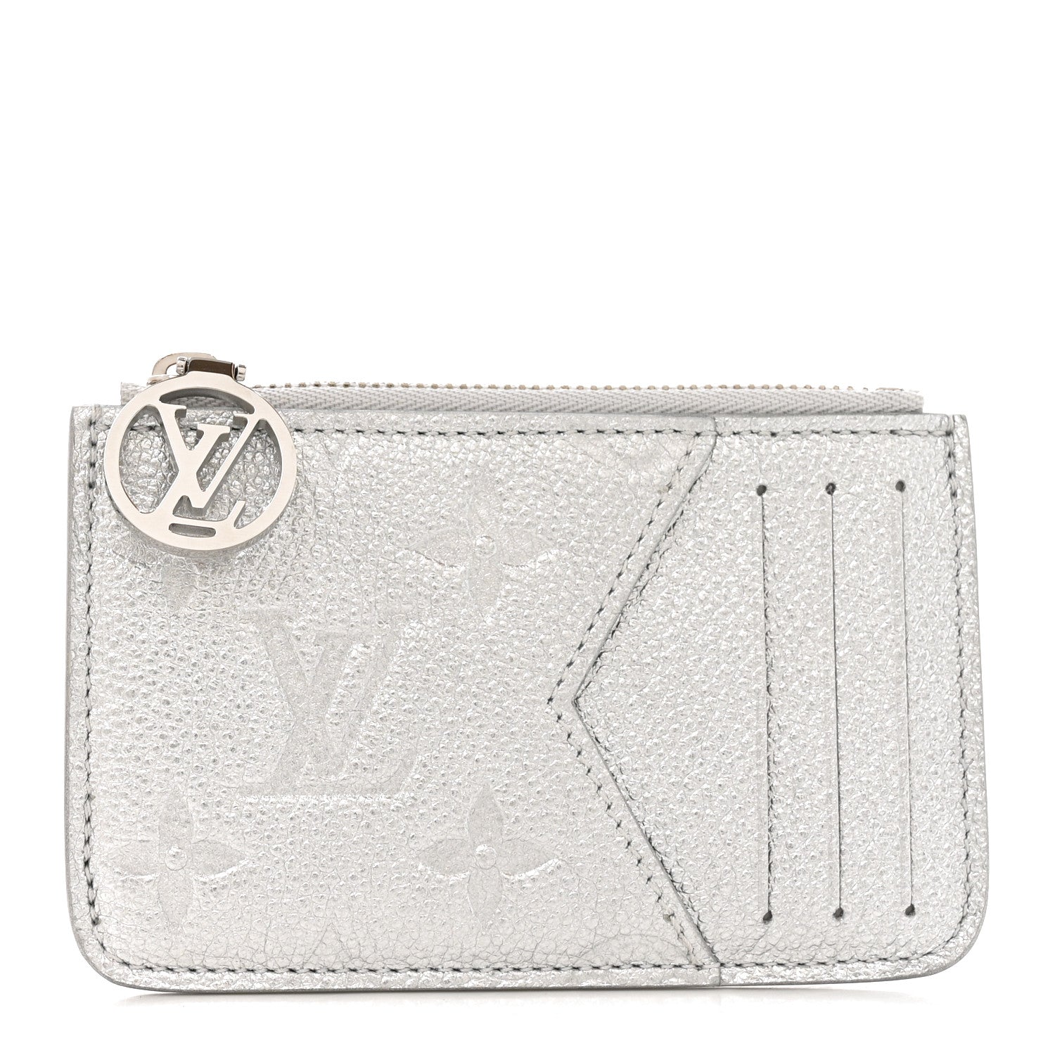 Louis Vuitton Empreinte Monogram Zipped Romy Card Holder Silver 1 of 7