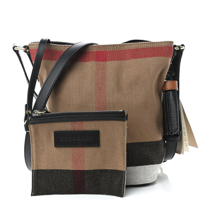 Burberry Canvas Mega Check Mini Ashby Tassel Crossbody Black 3 of 10