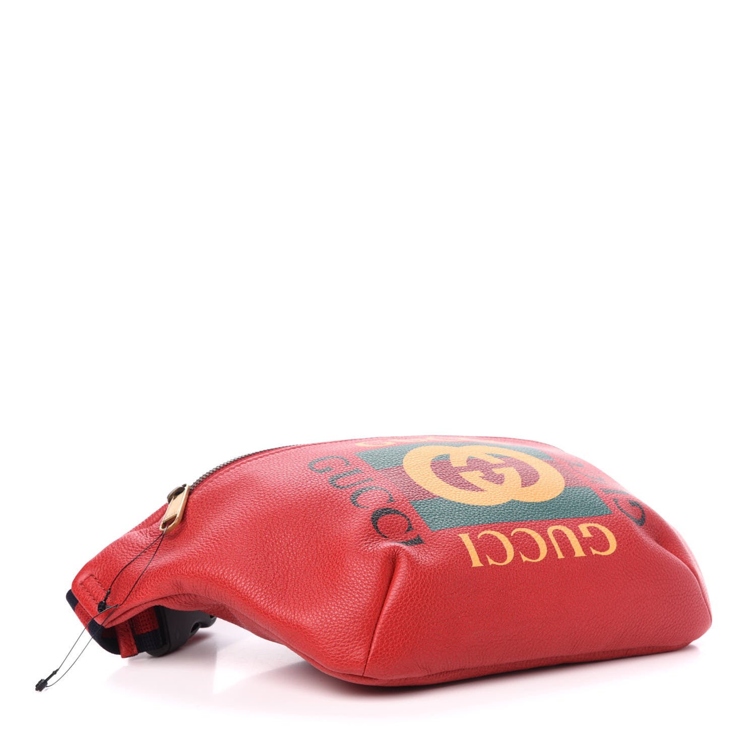 Gucci Grained Calfskin Logo Belt Bag Hibiscus Red 4 of 11