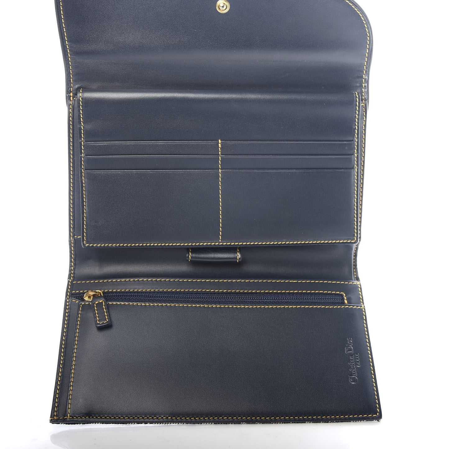 Monogram Saddle Wallet Navy