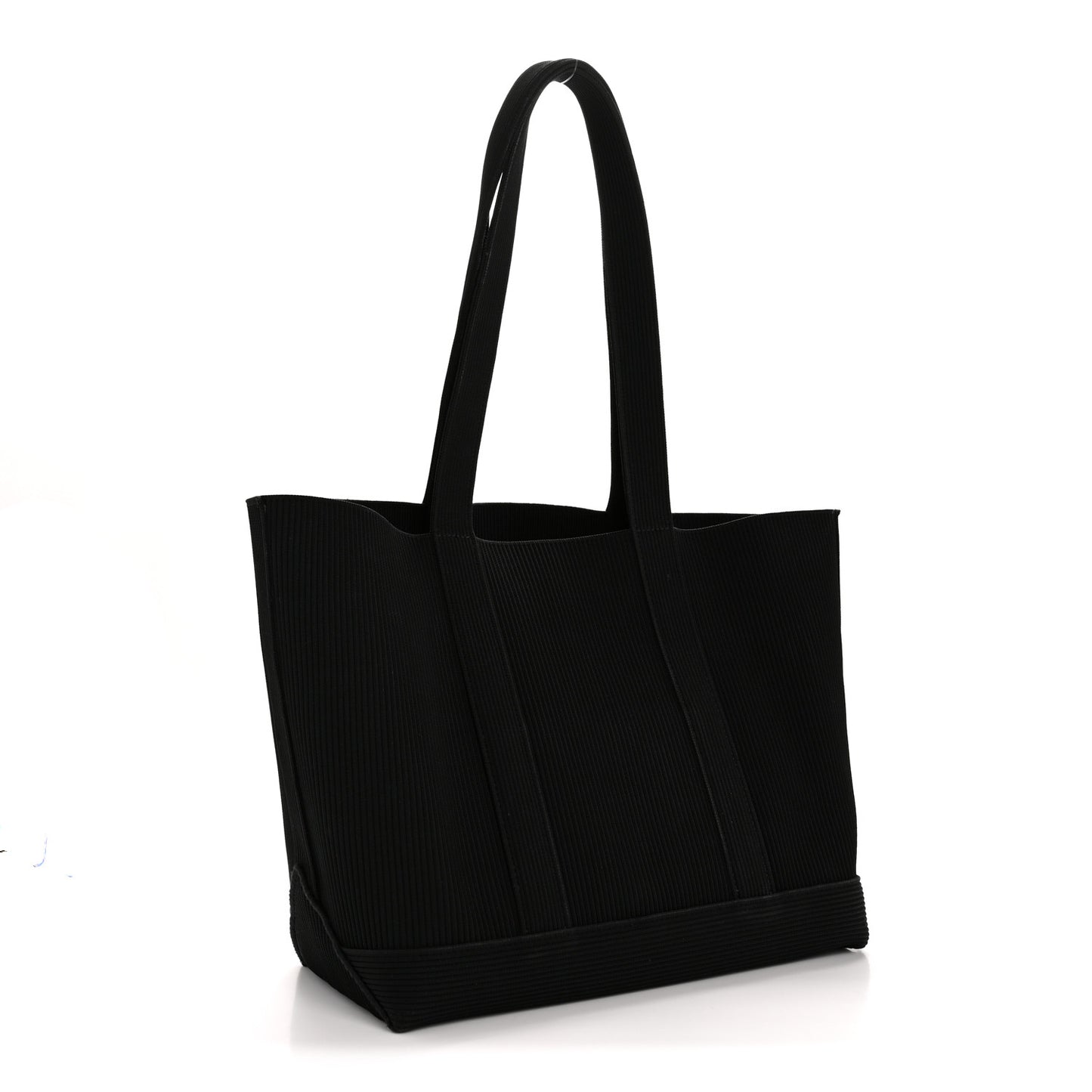 Ribbed Knit Ryan Tote Black
