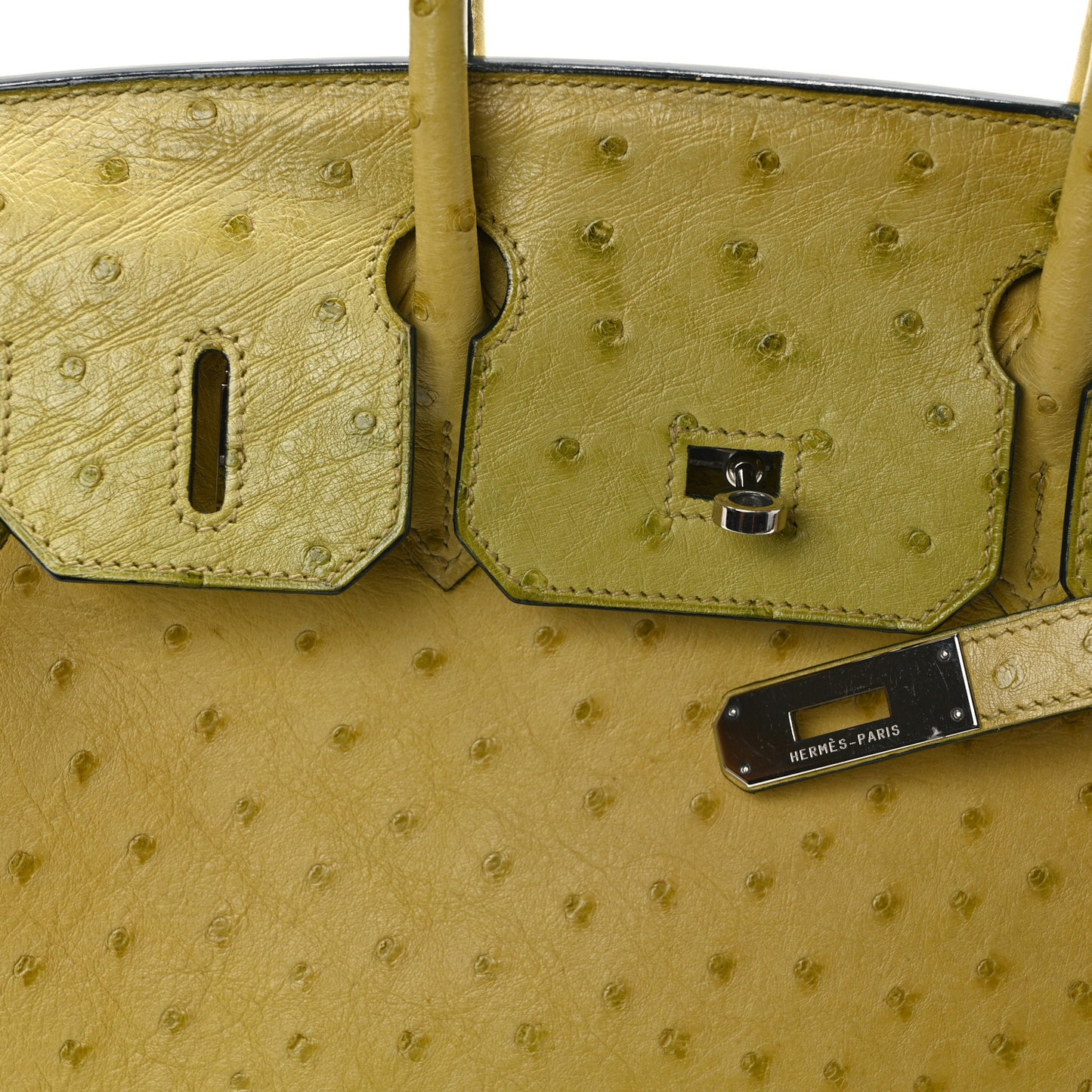 Ostrich Birkin 30 Vert Anis