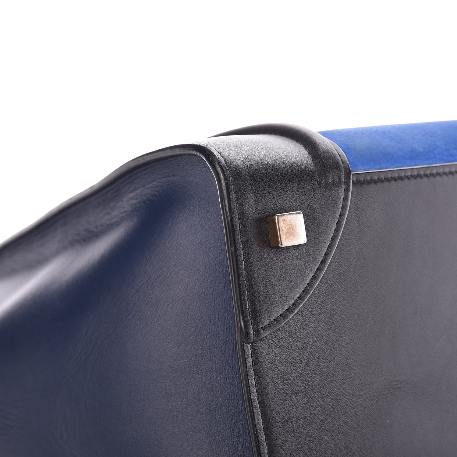 Celine Nubuck Calfskin Suede Mini Tri-Color Luggage Bright Blue 15 of 18