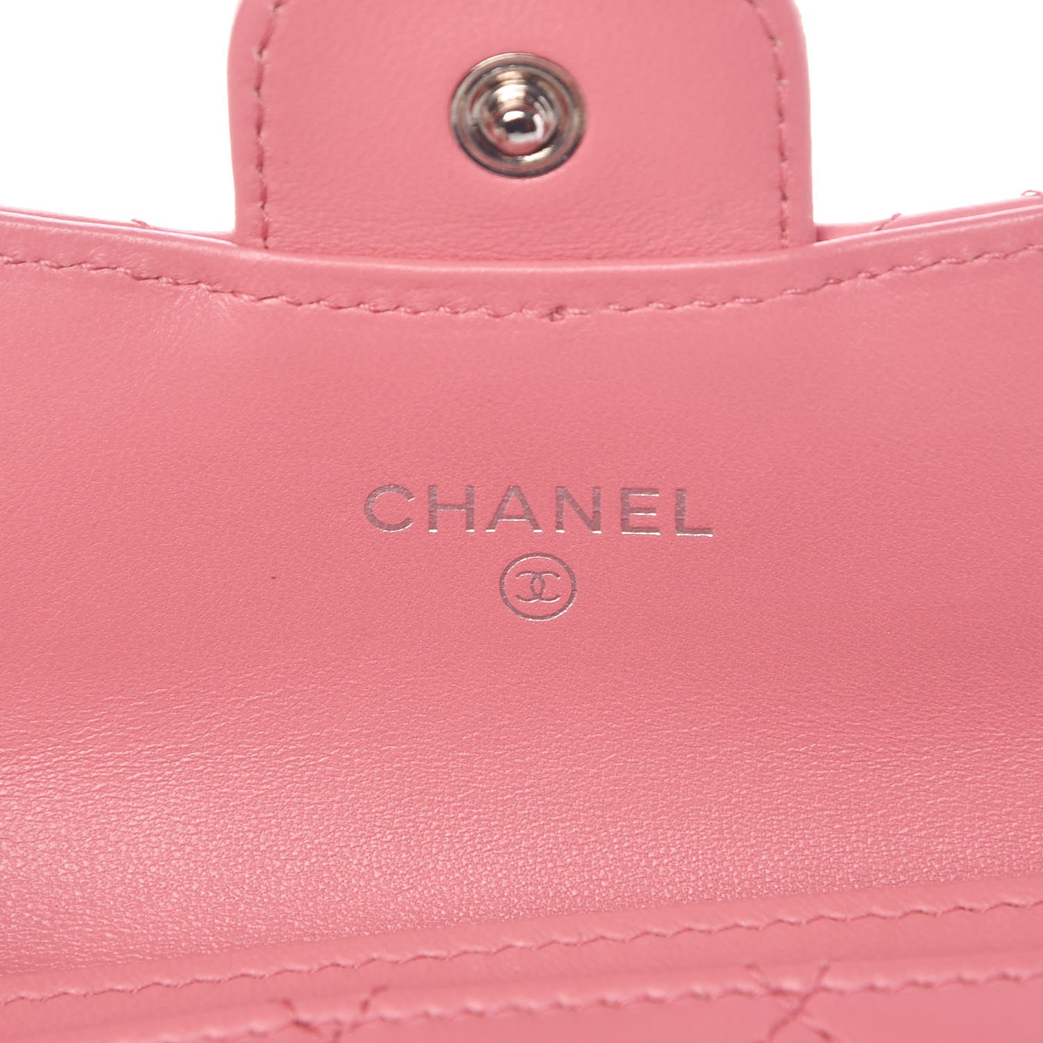 Chanel Lambskin Quilted Flap Card Holder Pink 6 of 12