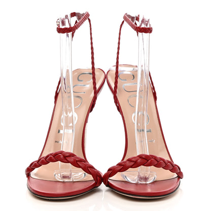 Gucci Nappa Braided Sandals 38 Red 2 of 9
