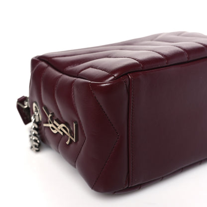 Saint Laurent Calfskin Y Quilted Monogram Small Loulou Bowling Bag Rouge Legion 9 of 10