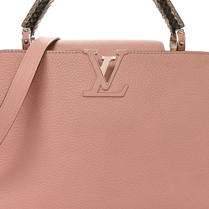 Louis Vuitton Taurillon Snakeskin Capucines PM Magnolia 7 of 9