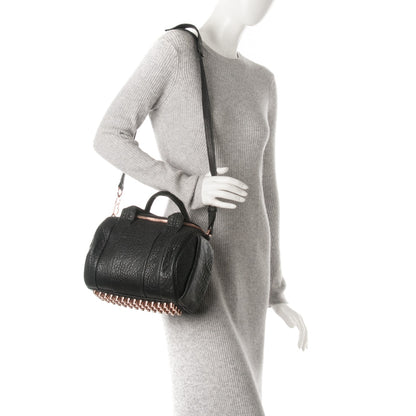 Alexander Wang Pebbled Lambskin Rockie Black Rose Gold Hardware 2 of 18