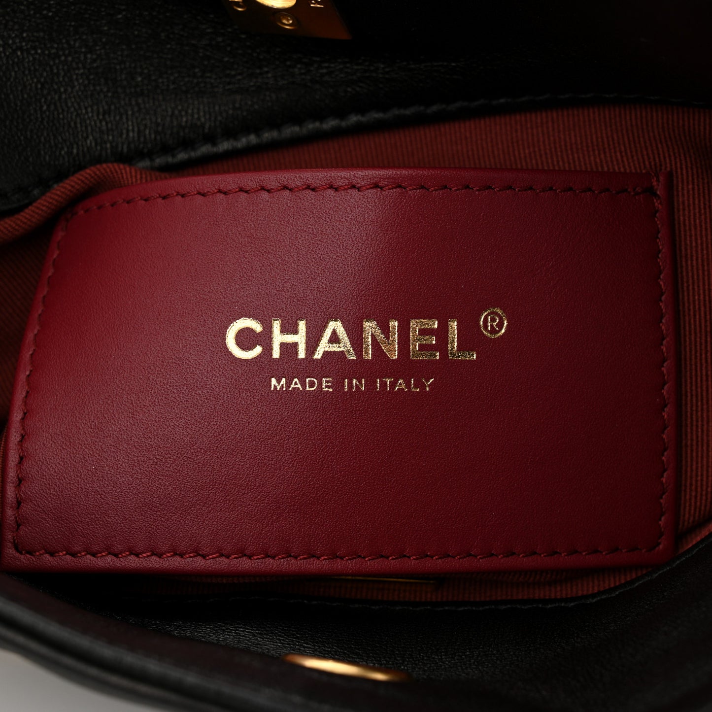 Lambskin Quilted Small CC Chain Hobo Black