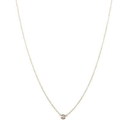 Tiffany 18K Yellow Gold Diamond .14ct Elsa Peretti Diamonds by the Yard Pendant Necklace 1 of 5
