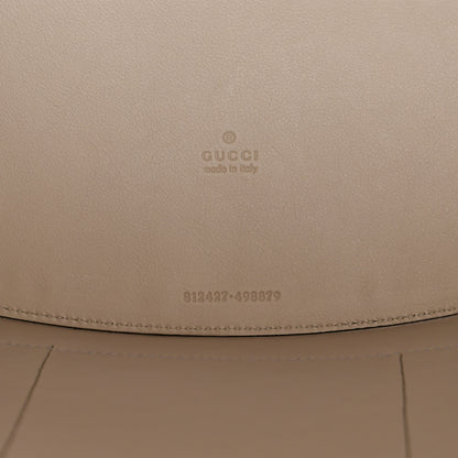 Gucci Mirror Effect GG Monogram Appia Calfskin Web Double Buckle Backpack Silver 5 of 9