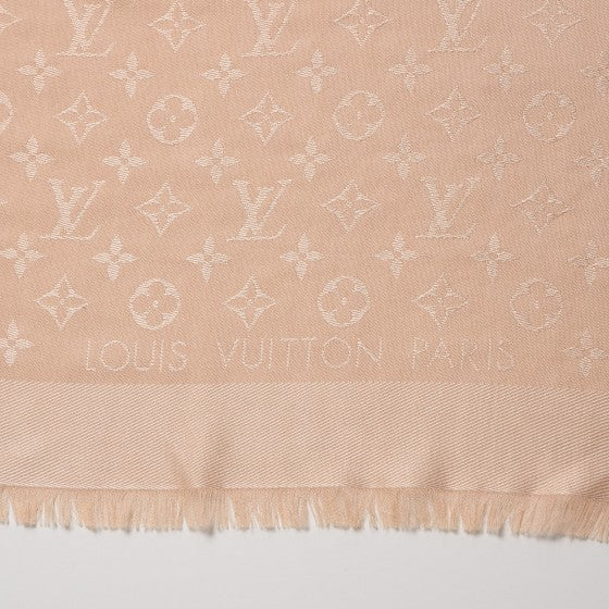 Louis Vuitton Silk Wool Monogram Shawl Dune 3 of 5